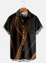 Royaura Men's Vintage Gradient Striped Short Sleeve Shirts Tuckless Big and Tall Shirts