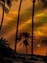 Royaura Men's Hawaiian Vacation Shirts Sunset Beach Coconut Tree Wrinkle Free Plus Size Aloha Shirts