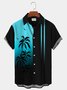 Royaura Men's Vintage Coconut Gradient Hawaiian Button Short Sleeve Shirt