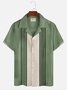 Royaura Men's Vintage 60s Striped Bowling Shirts Wrinkle Resistant Plus Size Tops