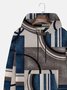 Royaura Men's Vintage Hoodies Geometric Art Comfortable Blend Plus Size Sweatshirt