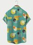 Royaura Men's Vintage Geometry Print Short Sleeve Shirt Breathable Big and Tall Shirts