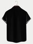 Men's Black Saxophone Player Printed Basic Shirts