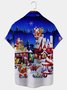 Royaura Men's Christmas Shirts Santa Candy  Wrinkle Free Plus Size Short Sleeve Shirt