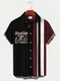 Royaura Men's Vintage 50S Bowling Shirt Vintage Car Art Wrinkle Resistant Plus Size Hawaiian Shirt