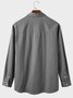 Royaura Men's Vintage Casual Plain Long Sleeve Shirts Comfortable Blend Anti-Wrinkle Seersucker Easy Care Shirts