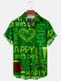 Men's Happy St. Patrick's Day Printing Casual Short Sleeve Shirt