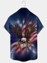 Veterans Day Flag Men's Hawaii Eagle Plus Size Casual Shirt