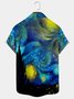 Royaura Van Gogh Art Pattern Men's Starry Night Hawaiian Short Sleeve Shirt