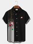 Royaura Men's Vintage Bowling Christmas Santa Hawaiian Short Sleeve Button Up Shirt