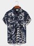 Royaura Men's Vintage Hawaiian Shirts Nautical Mermaid Boat Seersucker Wrinkle Free Easy Care Aloha Shirts
