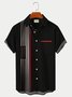 Vintage American Flag Print Men's Short Sleeve Bowling Shirts Comfortable Breathable Plus Size Shirts