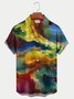 Modernist Ink Painting Print Men's Hawaiian Short Sleeve Shirt Comfortable Breathable Plus Size Shirt