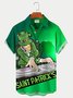 St Patrick Party Print Royaura Men's Hawaiian Short Sleeve Shirt Breathable Plus Size Shirt