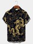 Royaura Japanese Oriental Dragon Art Shirts Stretch Oversized Hawaiian Shirts