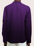 Royaura Men's Ombre Abstract Lines Printing Casual Cotton Linen Long Sleeve Shirt