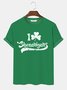 Royaura Comfortable St. Patrick's Day Green Shamrock I Clover Shenanigans Men's Short Sleeve T-Shirt