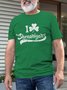 Royaura Comfortable St. Patrick's Day Green Shamrock I Clover Shenanigans Men's Short Sleeve T-Shirt