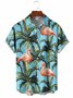 Men's Flamingo Printing Casual Short Sleeve Shirt