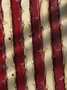 Royaura Vintage Textured American Flag Men's Oversized Short Sleeve Shirt