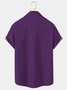 Royaura Vintage Bowling Purple Mardi Gras Breast Pocket Hawaiian Shirt Plus Size Holiday Shirt