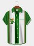 Royaura Vintage Bowling St. Patrick's Day Green Clover Chest Pocket Hawaiian Shirt Plus Size Shirt