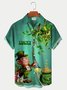 Royaura Irish Lucky St. Patrick's Day Irish Print Men's Hawaiian Shirt Breathable Plus Size Shirts