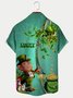 Royaura Irish Lucky St. Patrick's Day Irish Print Men's Hawaiian Shirt Breathable Plus Size Shirts