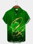 Royal Holiday Green St. Patrick's Day Clover Print Shirt Plus Size Shirt