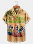 Royal Parrot Cocktail Coconut Tree Hawaiian Printed Chest Bag Hawaiian Holiday Shirt Plus Size Patriotic Shirt