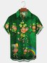 Royaura St. Patrick's Day Clover Print Holiday Shirt Plus Size Shirt
