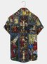 Royaura Vintage Easter Jesus Cross Breast Pocket Hawaiian Shirt Plus Size Vacation Wrinkle Free Shirt