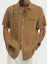 Royaura Natural Fiber Vintage Bowling Western Totem Breast Pocket Hawaiian Shirt Oversized Vacation Aloha Shirt