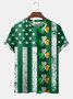 Royaura Casual St. Patrick's Day Green Shamrock Print Men's T-Shirt