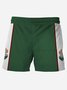 Royaura Holiday St. Patrick Men's Hawaiian Beach Shorts Elastic Waist Large Size Stretch Quick Dry Clover Shorts