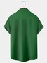 Royaura St. Patrick's Day Green Beer Print Chest Bag Holiday Shirt Plus Size Holiday Shirt