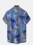 Royaura Beach Vacation Men's Hawaiian Shirts Coconut Tree Stretch Plus Size Aloha Casual Shirts