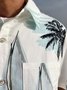 Men's Hawaiian Coconut Sailboat Print Seersucker Wrinkle-Free Casual Comfort Shirt