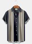 Royaura Blue Grey Vintage Bowling Print Chest Bag Shirt Plus Size Shirt