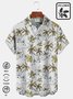 Royaura Beach Vacation Ramie Comfortable Coconut Trees Men's Hawaiian Lsland Flower Shirt  Plus Size Aloha Shirts