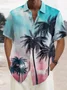 Royaura Gradient Coconut Hawaiian Button Shirt