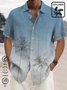 Royaura Hawaiian Coco Ombre Print Breast Pocket Shirt Plus Size Resort Shirt