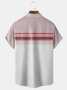 Royaura Casual Nature  Fiber Classic Stripes Men's Retro Color Matching Plus Size Shirts