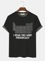 Royaura Men's I Was This Shirt Periodically List Of Chemical Elements Funny Graphic Printing Text Letters Comfortable Casual Loose T-Shirt