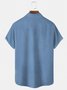 Men's Vintage Fern Stripe Print Natural Fiber Short Sleeve Bowling Shirt