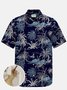 Royaura Waterproof Coconut Tree Hawaiian Shirt Oil Resistant Stain-Resistant Hydrophobic Lightweight