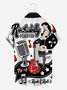 Royaura Instrument Guitar Music Beauty Print Men's Button Pocket Shirt