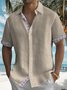 Royaura Natural Fiber Basic Casual Plaid Print Beach Men's Vacation Hawaii Big And Tall Aloha Shirt