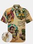 Royaura Waterproof Plant Gradient Print Beach Hawaiian Shirt Stain Resistant Hydrophobic Breathable Big & Tall