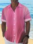 Royaura Natural Fiber Gradient Men's Hawaiian Button Down Shirt